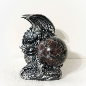 Dragon With Egg Crystal Sphere Display